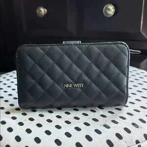 Nine West Quilted Black Wallet